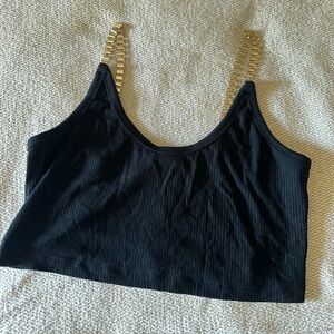 LF Gold Chain Strap Bralette Crop Top Great condition